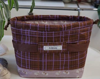 bolsa de projeto xale-pal / Stricktasche / Projekttasche stricken