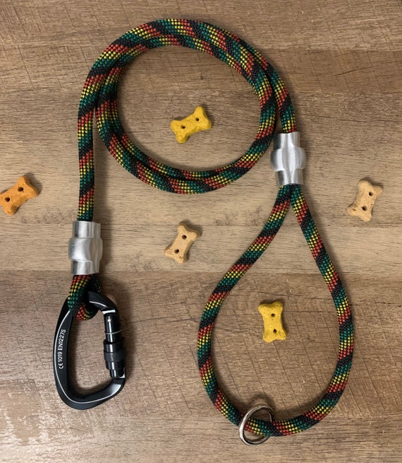 recycled climbing rope dog collar