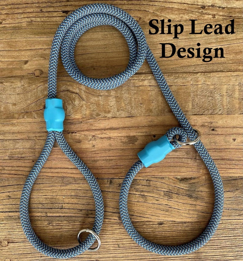 BLUE Ropes Professional Climbing Rope Dog Leash, Lead, Slip Lead, Handmade After Ordered image 8