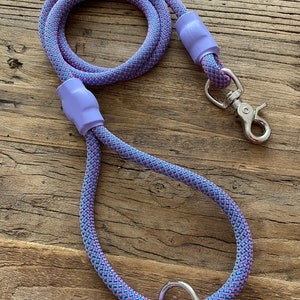 PINK/PURPLE Ropes Professional Climbing Rope Dog Leash, Lead, Slip Lead, Handmade After Ordered image 10