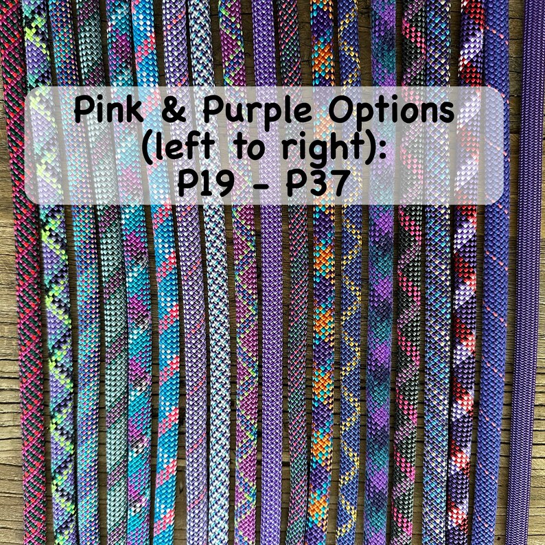 PINK/PURPLE Ropes Professional Climbing Rope Dog Leash, Lead, Slip Lead, Handmade After Ordered image 4
