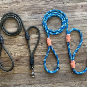 75 Climbing Ropes Brand Name Climbing Rope Training Leash, Dual Handle Leash, Lead with Control / Traffic Handle BLUES, GREENS & TEALS image 1