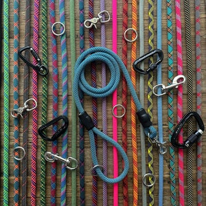 Design Your Perfect Leash! 150+ Climbing Rope Leashes, Handmade Dog Leashes and Collars, Recycled, Upcycled Brand Name Ropes