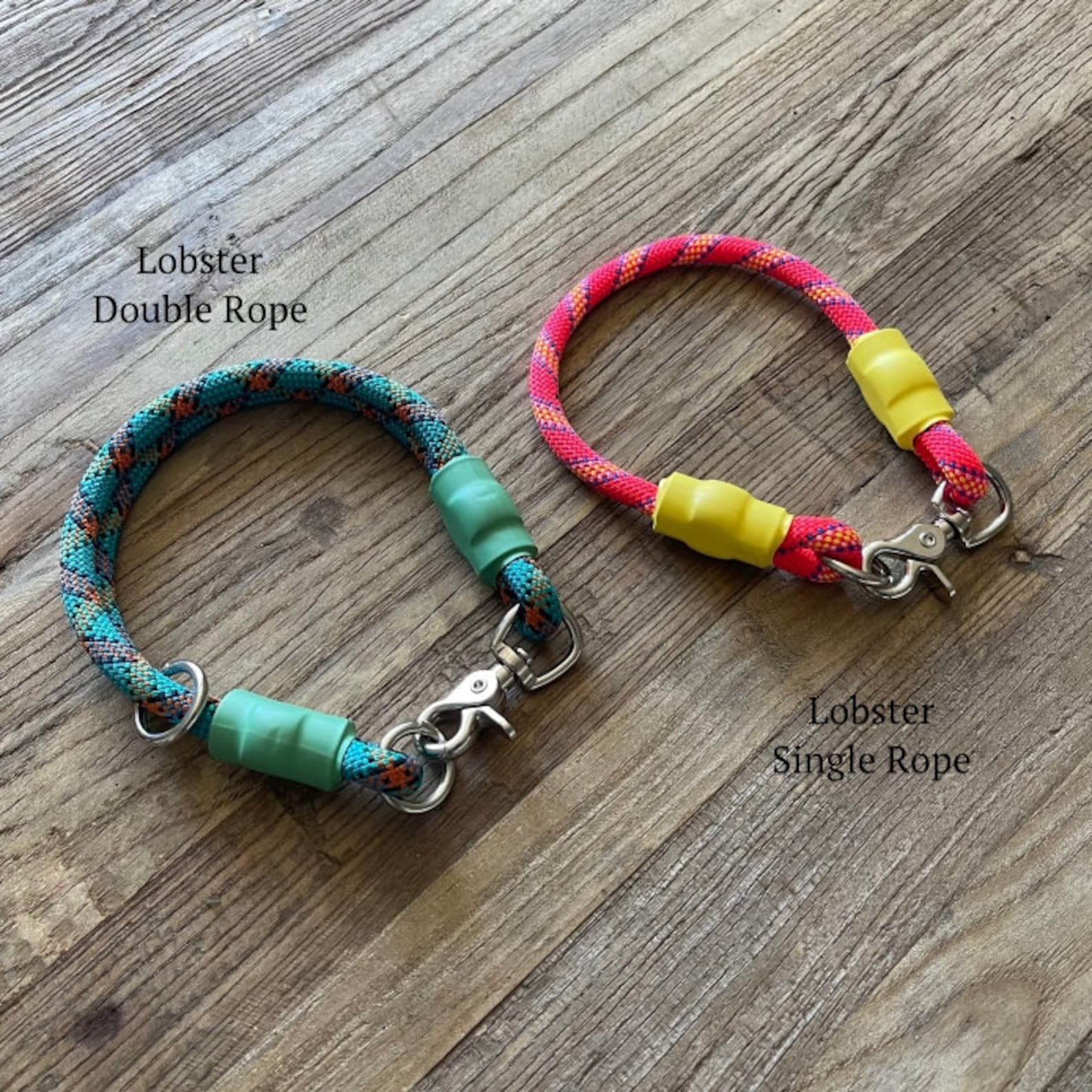 BLUE Climbing Rope Dog Collars Handmade From Real Climbing Etsy