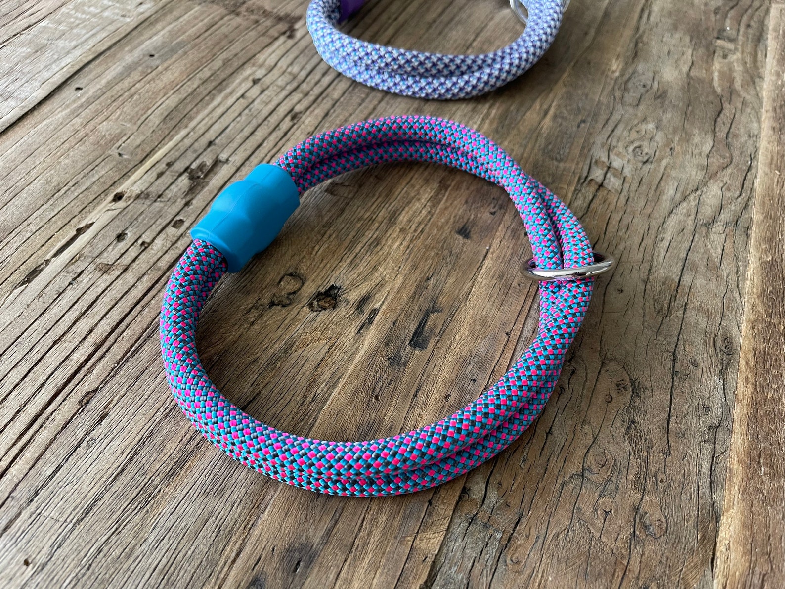 Climbing Rope Dog Collar Handmade Real Climbing Ropes BLUE Etsy
