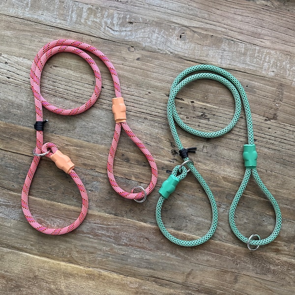 Design Your Perfect Slip-Lead! 150+ Climbing Rope Leashes, Handmade Dog Leashes and Collars, Recycled, Upcycled Brand Name Ropes