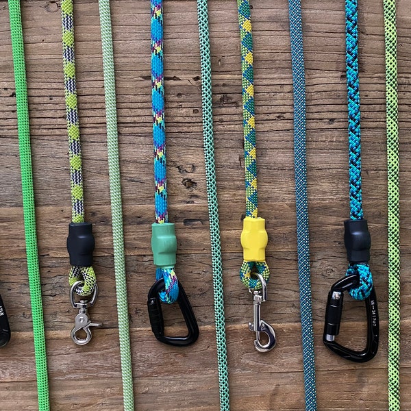 GREEN/TEAL Ropes - Professional Climbing Rope Dog Leash, Lead, Slip Lead, Handmade After Ordered!