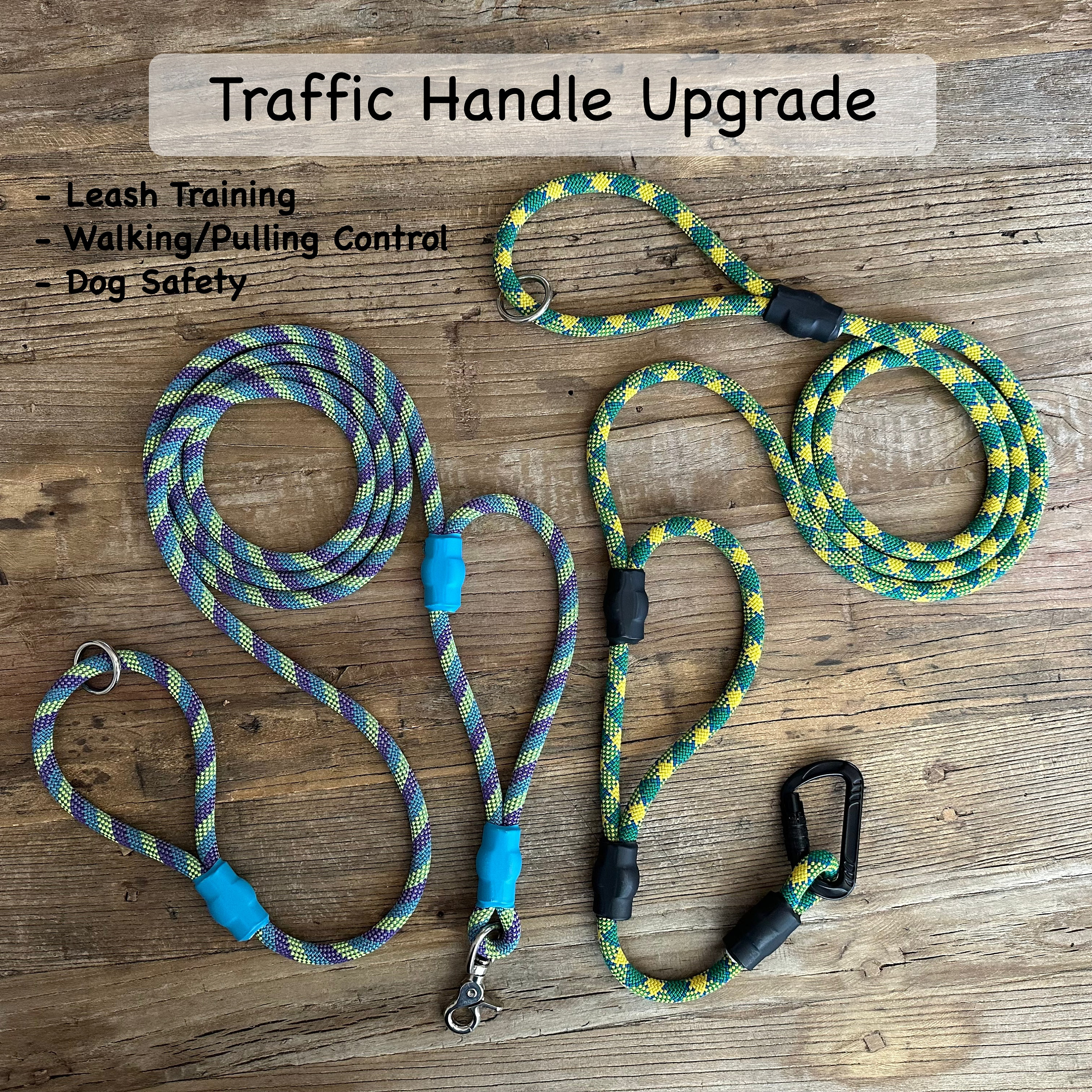 Rope leash with traffic deals handle
