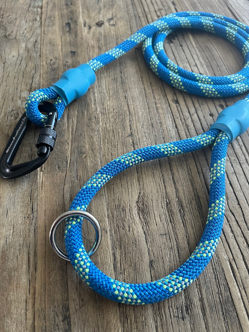 BLUE Ropes Professional Climbing Rope Dog Leash, Lead, Slip Lead, Handmade After Ordered image 10