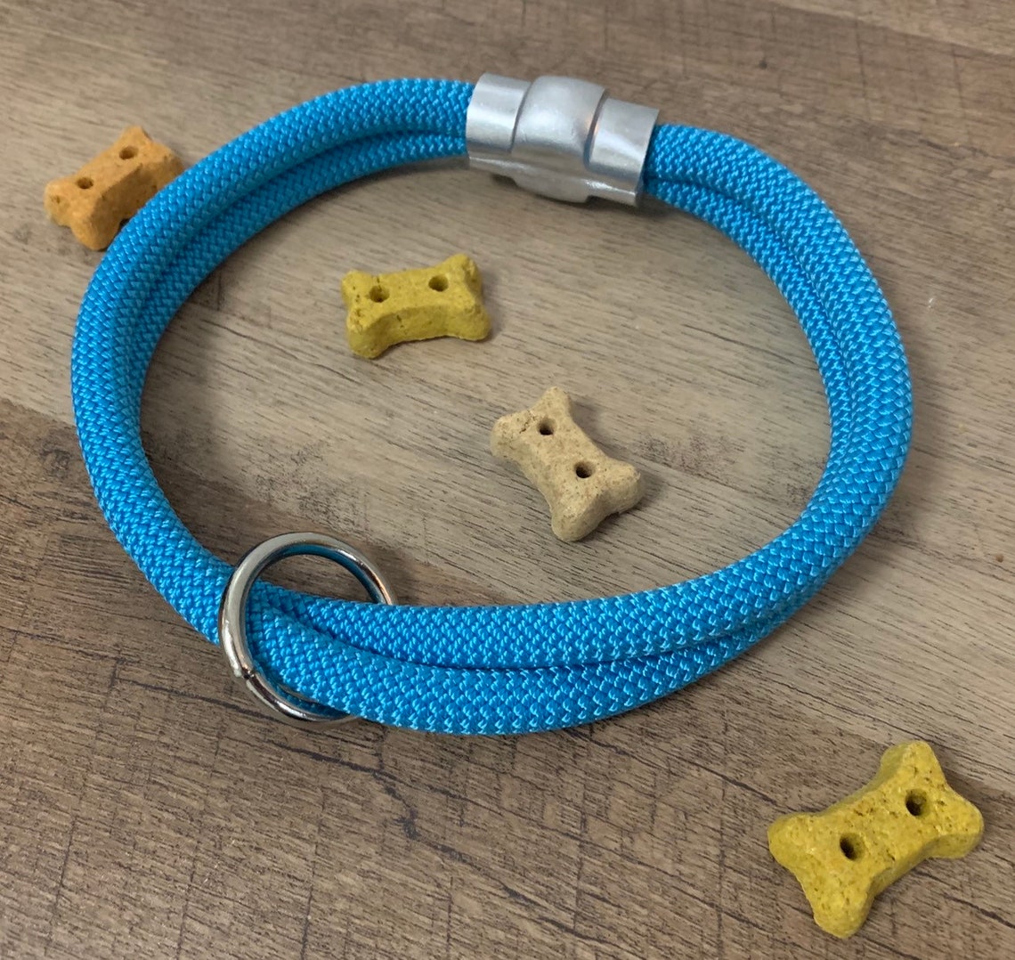 Climbing Rope Dog Collar Handmade Real Climbing Ropes BLUE Etsy