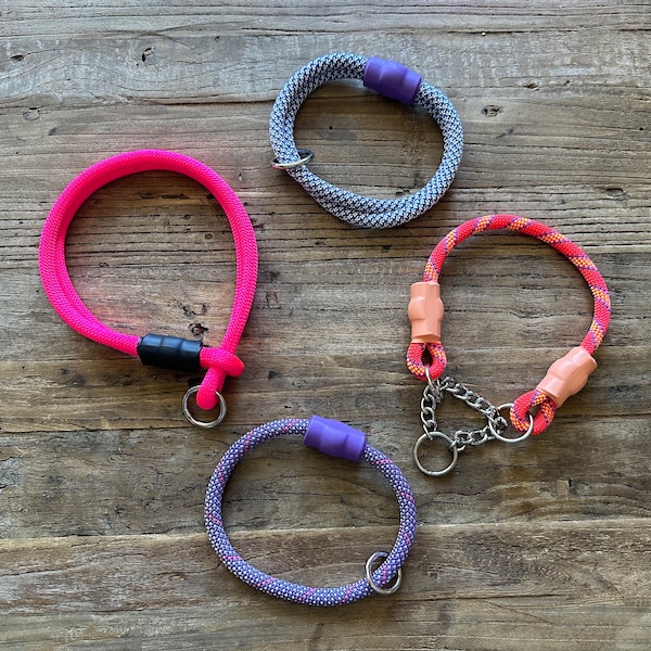 Hundehalsband mit Kletterseil aus echtem Kletterseil