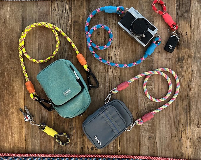 150+ Upcycled Climbing Rope Straps (Bag + Camera), Fully Customizable, Recycled From Real Brand Name Climbing Ropes :)