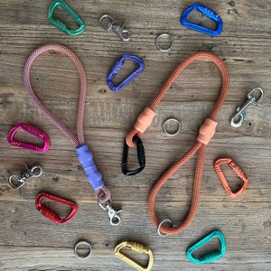 Dog Traffic Handle, Tag Leash, Safety and Training Leash (Pink/Purple, Red/Orange/Yellow Ropes)