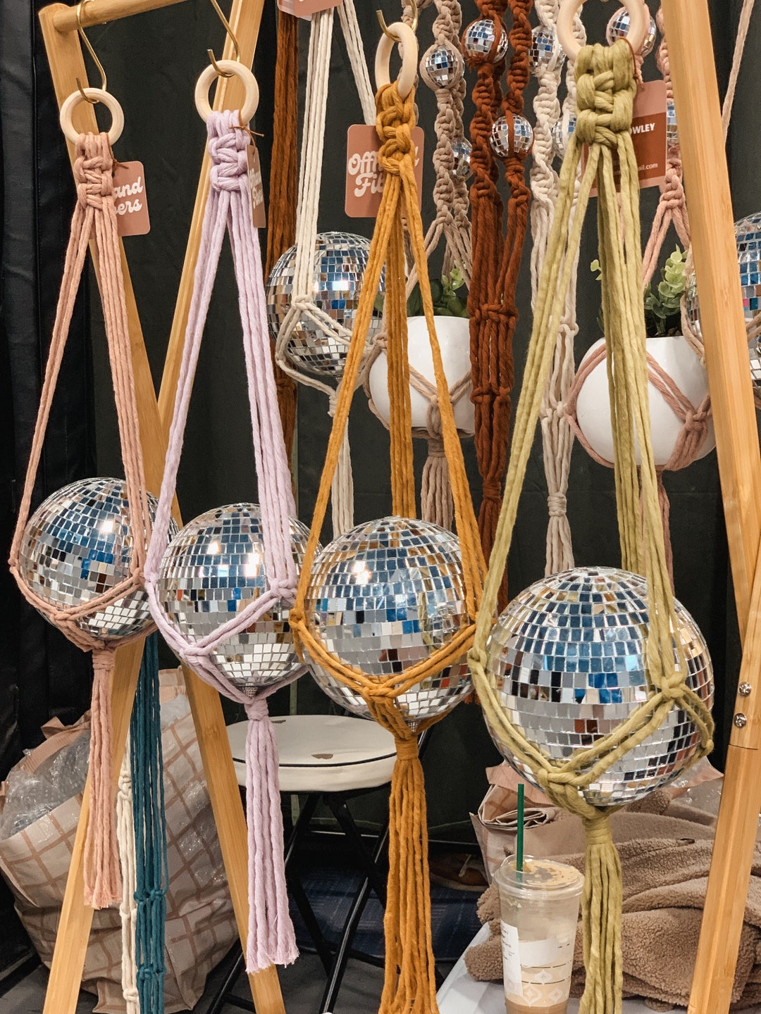 Disco Ball Hanger Retro Home Decor Mirrorball Mothers Day Gift Ideas