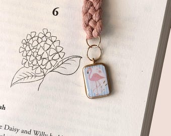 Flamingo Charm Bookmark - Book Accessories for Readers