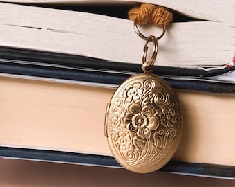 Functional Locket Charm Bookmark | Bookish Gifts for Readers | Timeless Romance