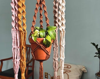 Macrame Hanging Planter | Plant Accessories | Boho Home Decor | Dorm Room Decor | Plant Hanger | Indoor Planter | Plant Decor
