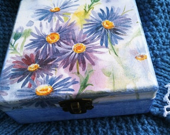 Wooden Floral Handmade Desoupage Box