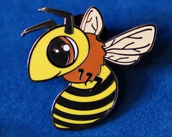 Cute Bee Enamel Pin, Bee Pin Gift, Hard Enamel Animal Pin, Animal Lover Gift - Buzzford the Honey Bee