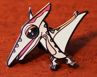 Söt Pterodactyl Emaljnål, Pterodactyl Nål Gåva, Hård Emalj Dinosaurie Nål, Dinosaurieälskare Gåva - Skyler Pterodactyl