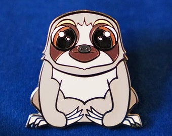 Cute Sloth Enamel Pin, Sloth Pin Gift, Hard Enamel Animal Pin, Animal Lover Gift - Stevie the Sloth