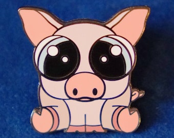 Cute Pig Enamel Pin, Pig Pin Gift, Hard Enamel Animal Pin, Animal Lover Gift - Mikey the Pig