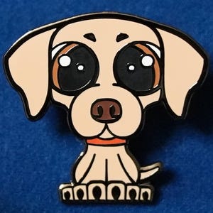 Cute Labrador Enamel Pin, Labrador Pin Gift, Hard Enamel Animal Pin, Animal Lover Gift - Ryder the Labrador