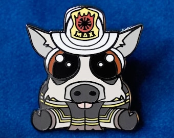 Cute Pig Enamel Pin, Pig Pin Gift, Hard Enamel Animal Pin, Animal Lover Gift - Max the Kunekune