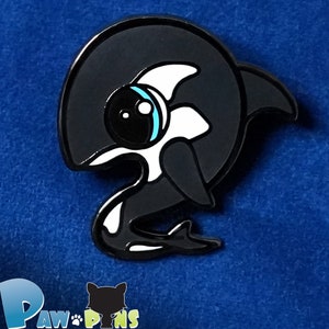 Cute Orca Enamel Pin, Orca Pin Gift, Cute Killer Whale Enamel, Pin Hard Enamel Animal Pin, Animal Lover Gift - Nora the Orca