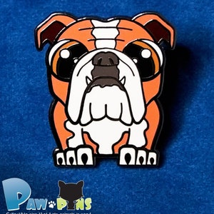 Niedliche Bulldogge Emaille Pin, Bulldog Pin Geschenk, Harte Emaille Tier Pin, Tierliebhaber Geschenk - Brendan die Bulldogge