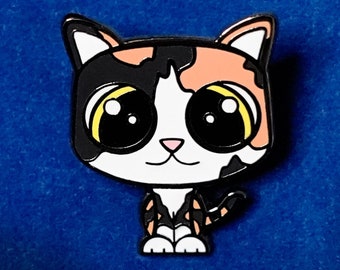 Cute Cat Enamel Pin, Cute Calico Enamel Pin, Cat Pin Gift, Calico Pin Gift, Hard Enamel Animal Pin, Animal Lover Gift - Milo the Calico