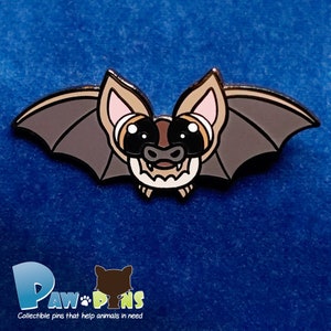 Cute Bat Enamel Pin, Bat Pin Gift, Hard Enamel Animal Pin, Animal Lover Gift - Matt the Bat