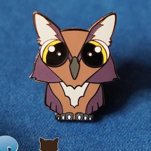 Cute Owl Enamel Pin, Owl Pin Gift, Hard Enamel Animal Pin, Animal Lover Gift - Amelia the Barn Owl