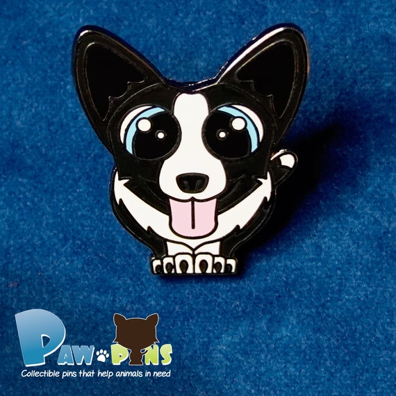 Cute Corgi Enamel Pin, Corgi Pin Gift, Hard Enamel Animal Pin