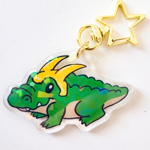 Holographic Croki Acrylic keychain