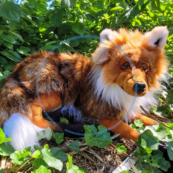 Lifesize Red fox plush