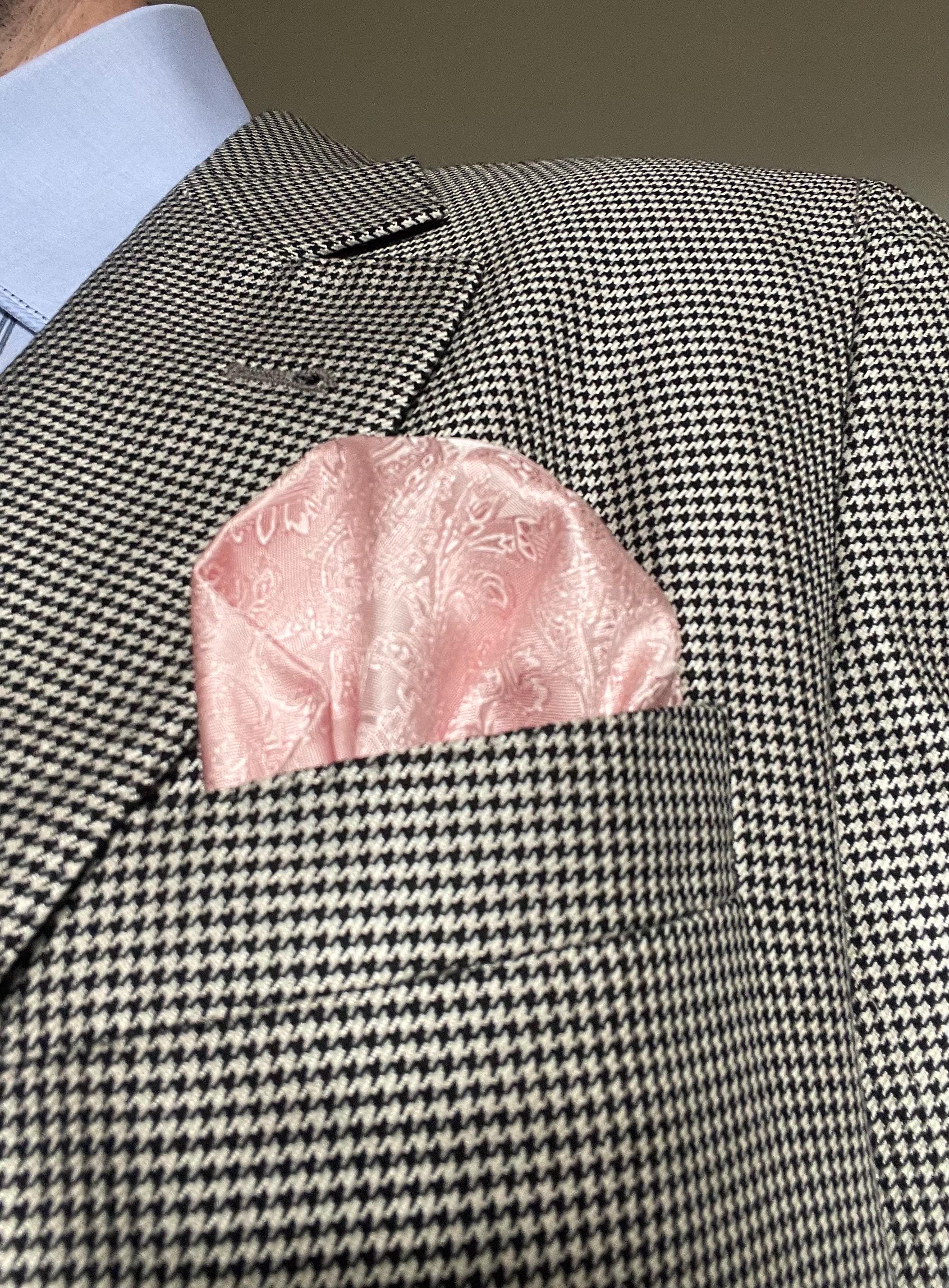 ETON London Italian Silk Floral Pocket Square Luxury Men's Suit Handkerchief Designer Made in Italy Accessory Elegant Formal Wedding Hanky