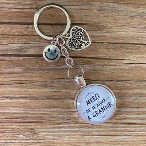 Keychain, teachers, educators, gift, thank you for helping me grow