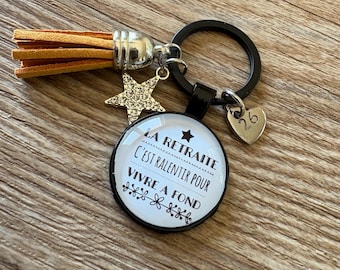 Retirement gift, men's gift, women's gift, personalize, keychain, retirement souvenir