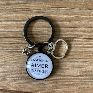 keychain, gift, teachers, teachers, teach, love, inspire