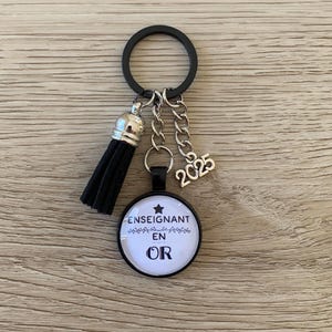 Gold teacher, keychain, teacher gift, professor, teachers
