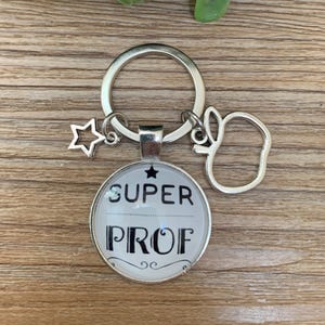 Keychain, super teacher, teacher gift, teacher
