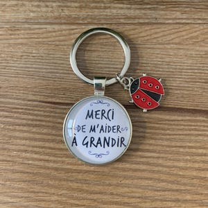 Keychain, ladybug, thank you for helping me grow, school, daycare