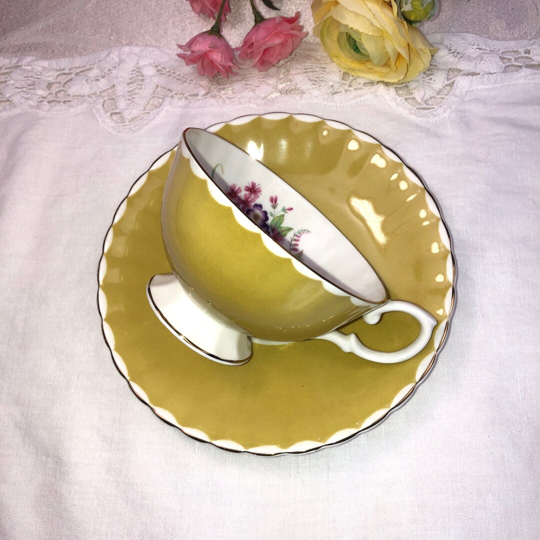 Teacup and Saucer by Susie Cooper, Made in England, Fine Bone China ...