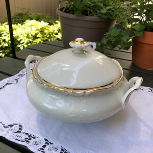 Covered Casserole Dish by Schumann of Arzberg Bavaria, Midcentury Covered Bowl, German Porcelain, Farmhouse Decor, Wedding Gift