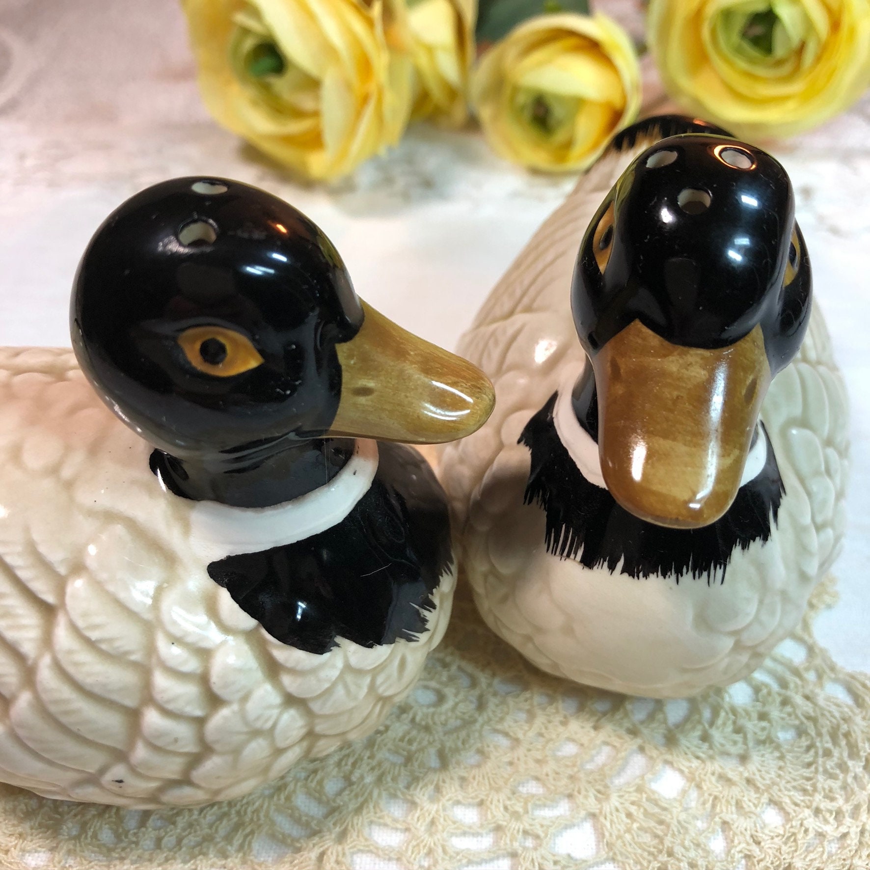 Salt and pepper shakers in duck design duck kitchenware Etsy