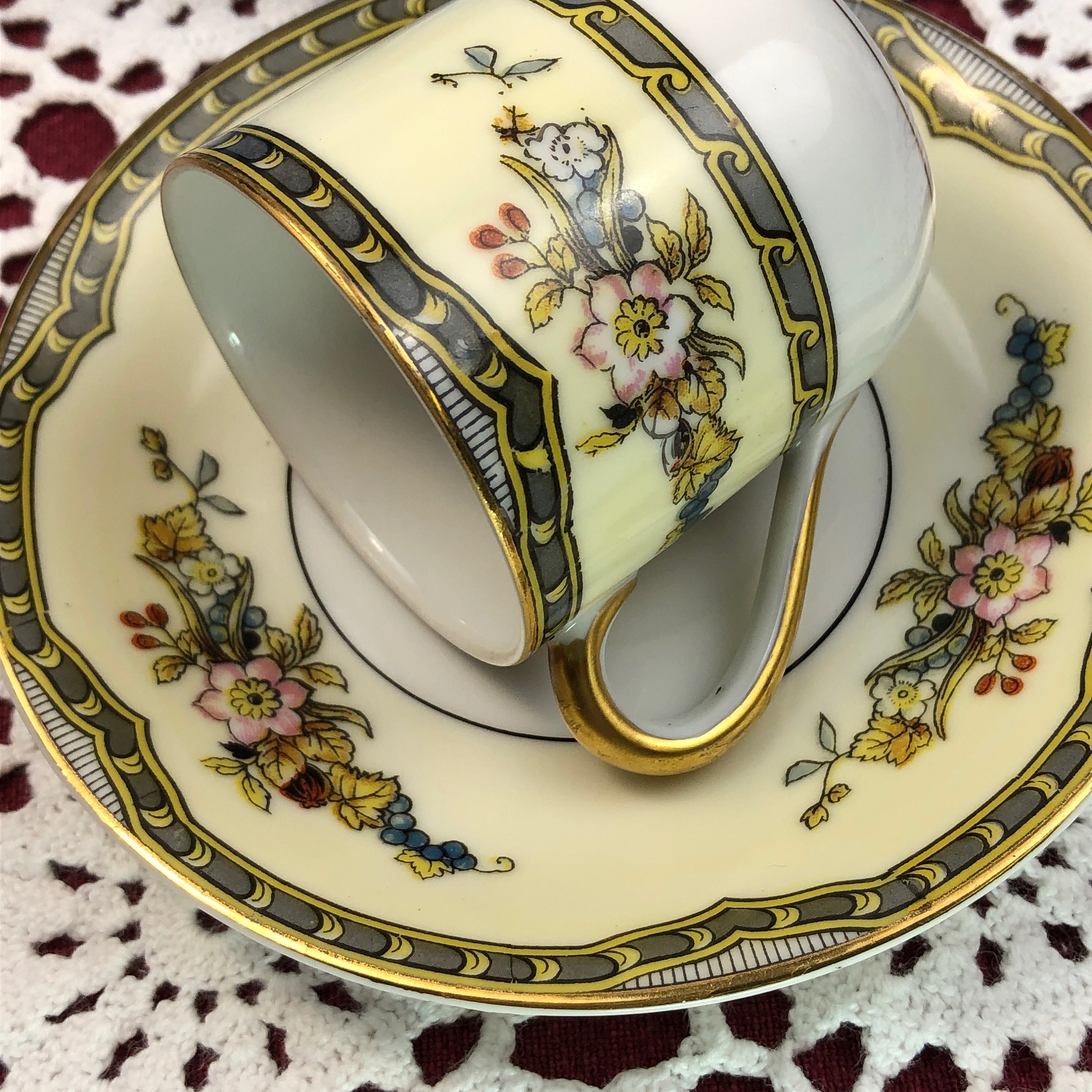 Espresso Cup and Saucer by Noritake in Windsor Design Made in Etsy