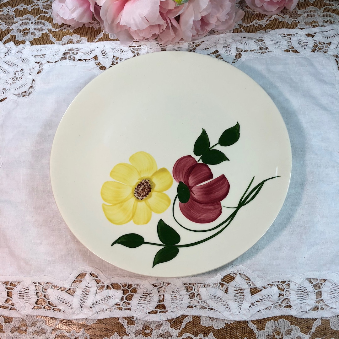 Blue Ridge Dinner Plate Hand Painted Oven Safe Hand Etsy