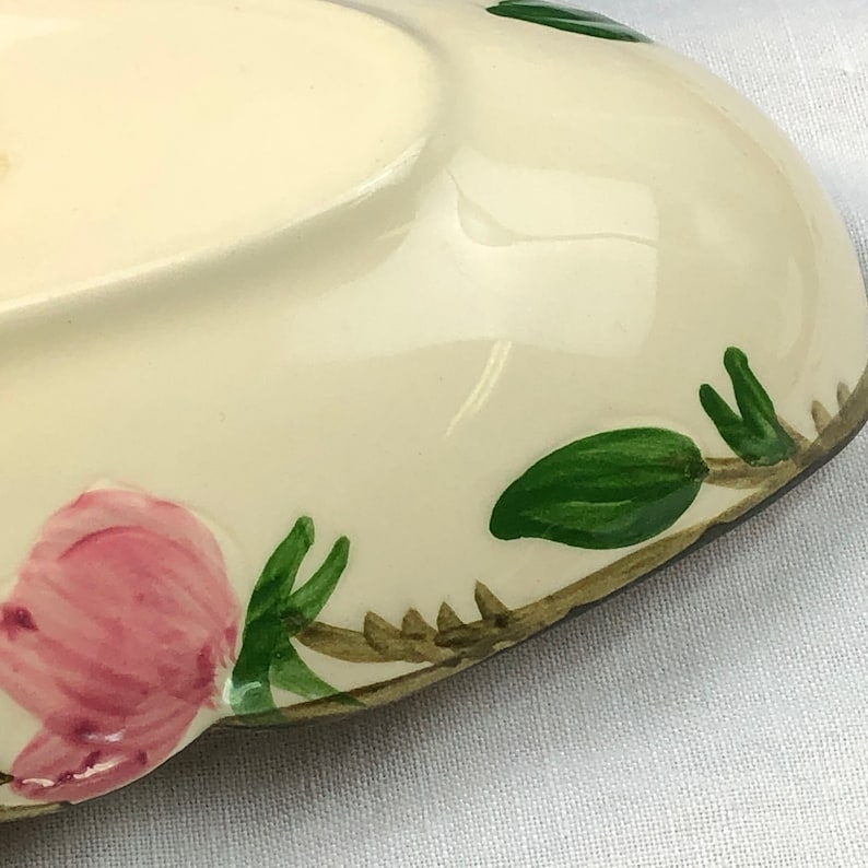 Made in California Franciscan Ware Relish Dish in Desert Rose design Gladding McBean Hand decorated oven safe