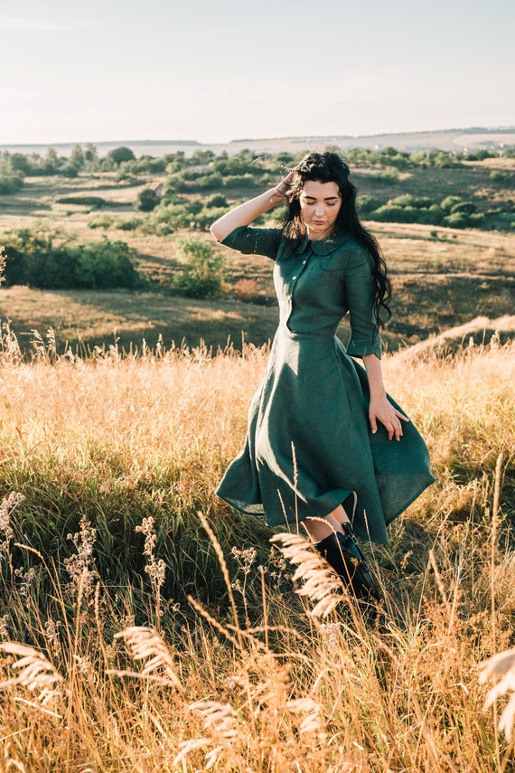 green emerald velvet dress HM199